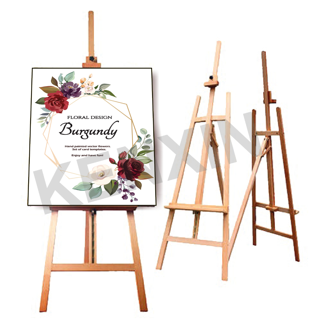 Drawing Painting Wooden Easel Stand 1.5M / Poster Stand/ Welcome Board ...