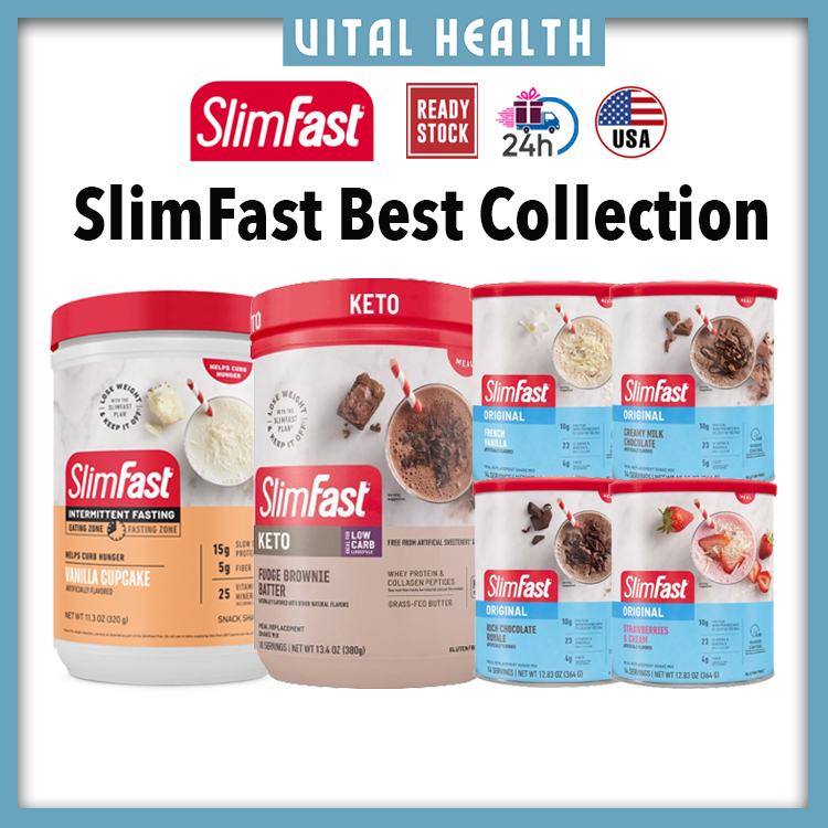 SlimFast Meal Replacement Original Shake Mix Powder Weight Loss l Keto