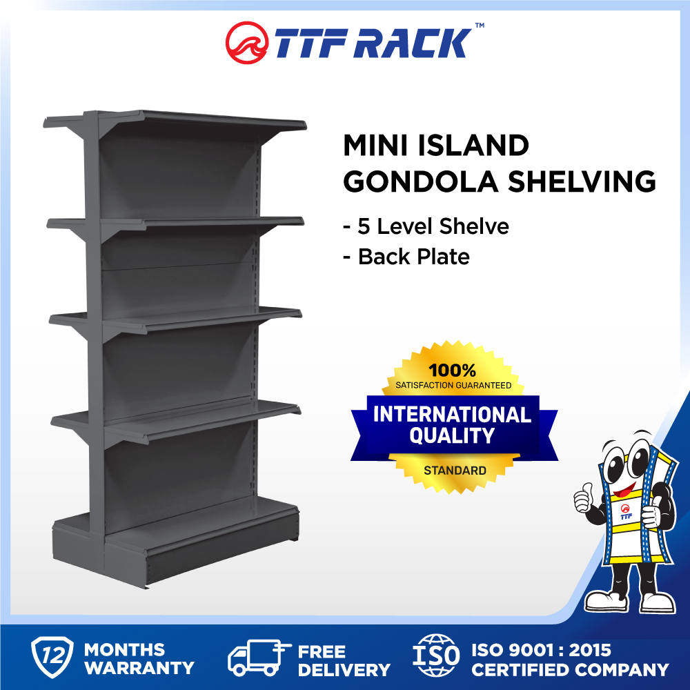 TTF Rack™ (MINI ISLAND GONDOLA) ISLAND Gondola Back PLATE /Storage Rack ...