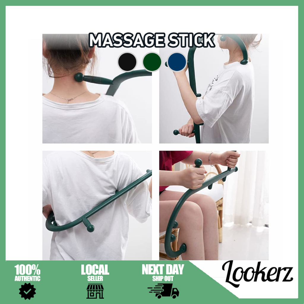 [MY] Self Massage Cane Stick Hook Bar/ Thera Cane Trigger Point Tool