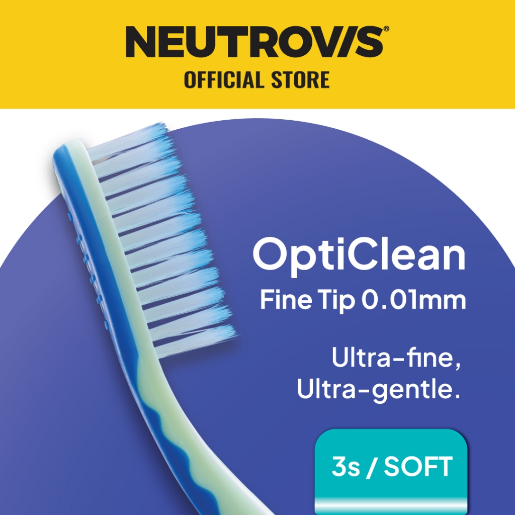 NeutroDenta Opti Clean Fine Tip 0.01mm Toothbrush 3s - Soft (Bundle ...