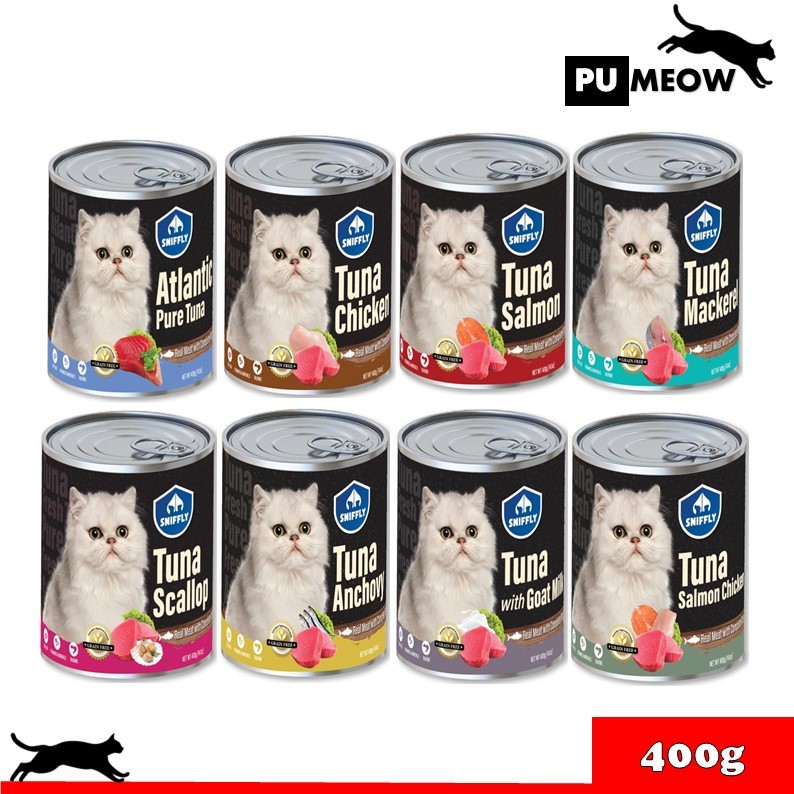 Sniffly Grain Free Complete Diet Cat Canned Wet Food - 400g (Makanan ...