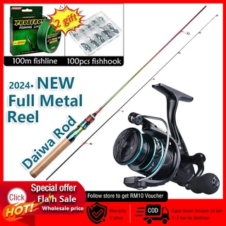 COD] Fishing Rod Full Set 1.8m Rod Spinning and 1000-4000 Reel