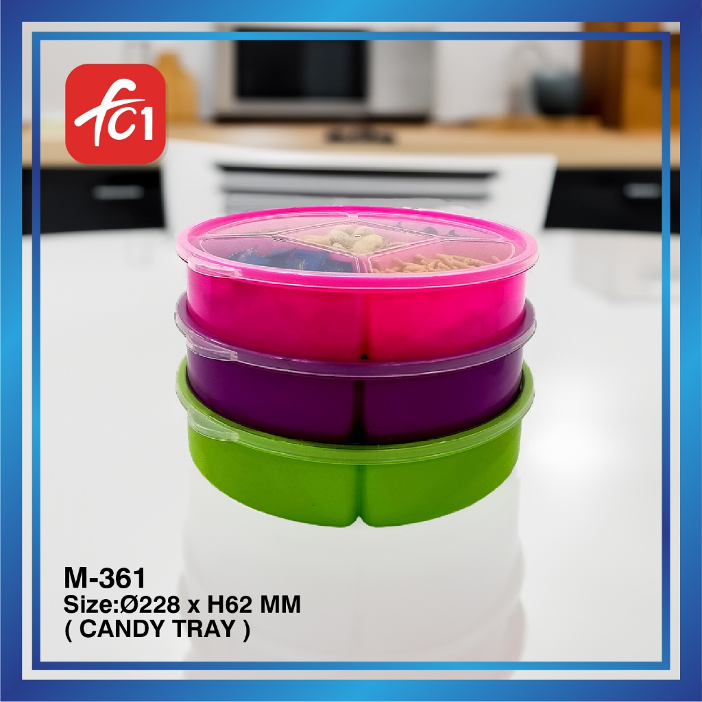 FC1 Raya Candy Fruit Kuih 5 Compartment Container bekas kuih raya ...
