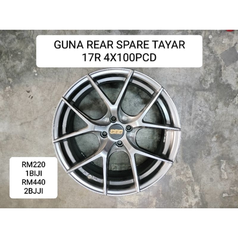 USED SPORT RIM 17 INCH RM220 1 BIJI VIOS 2023Y GUNA REAR SPARE TAYAR ...