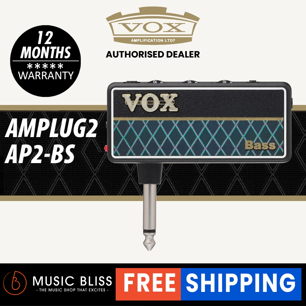 Vox amPlug 2 Bass Headphone Guitar Amplifier (amPlug2 / AP2BS / AP2BS) Shopee Malaysia
