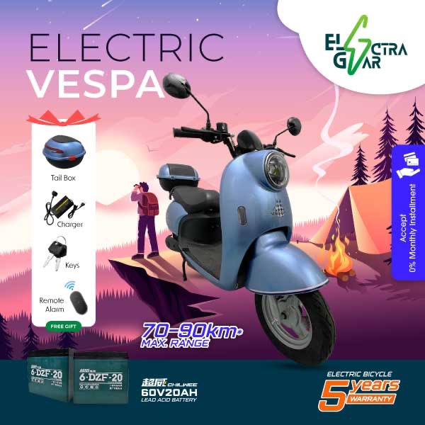EVESPA ELECTRIC SCOOTER / ESCOOTER / SKUTER ELEKTRIK EV MODEL VESPA 0