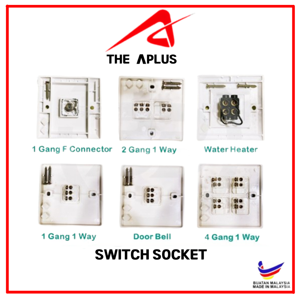 [SIRIM] NZ Series Switch Socket (1 Gang 2 Gang 4 Gang Door Bell Water ...