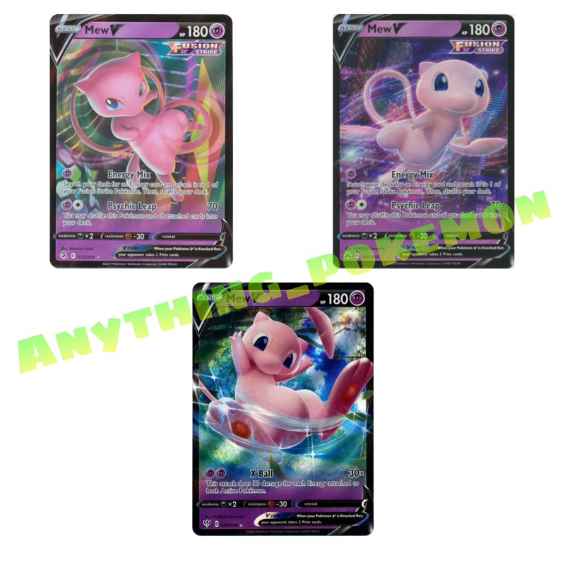 Pokemon Card - Mew V (113/264), (060/159), (069/189) - Ultra Rare -  Sword&Shield, Crown Zenith | Shopee Malaysia