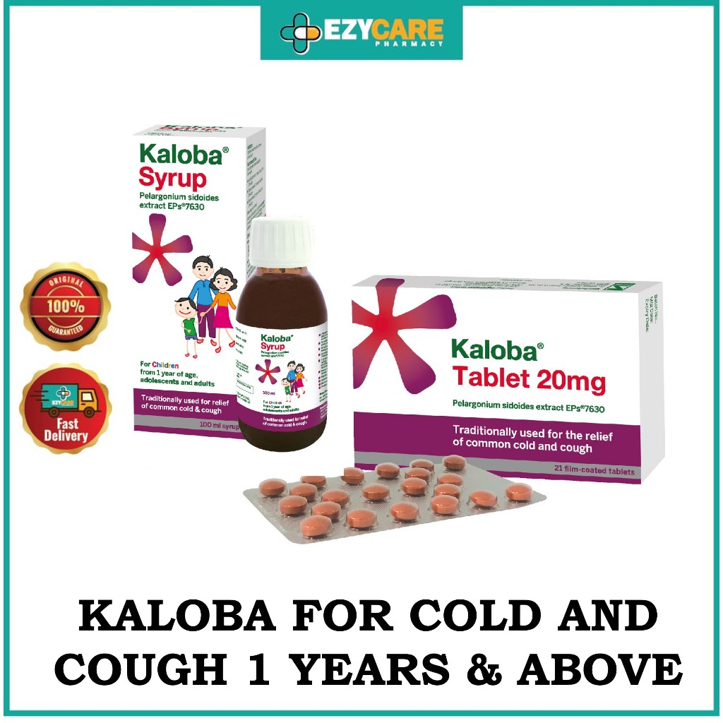 KALOBA COLD AND COUGH TABLET 20MG 21'S / KALOBA COLD & COUGH SYRUP