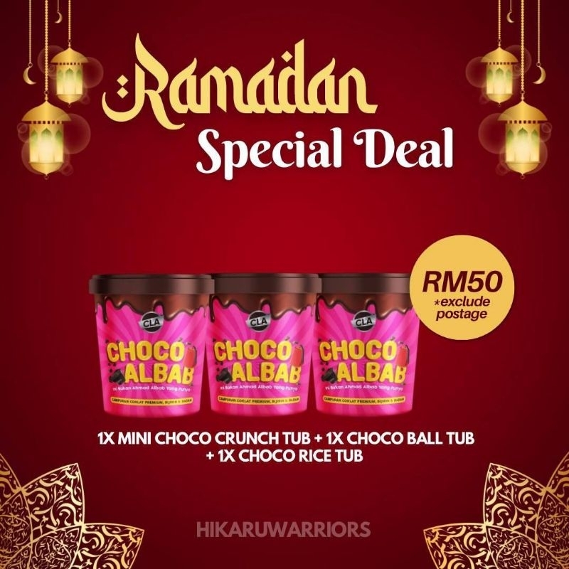 READY STOK CHOCO ALBAB / CHOCO TUB / CHOCO RICE | Shopee Malaysia