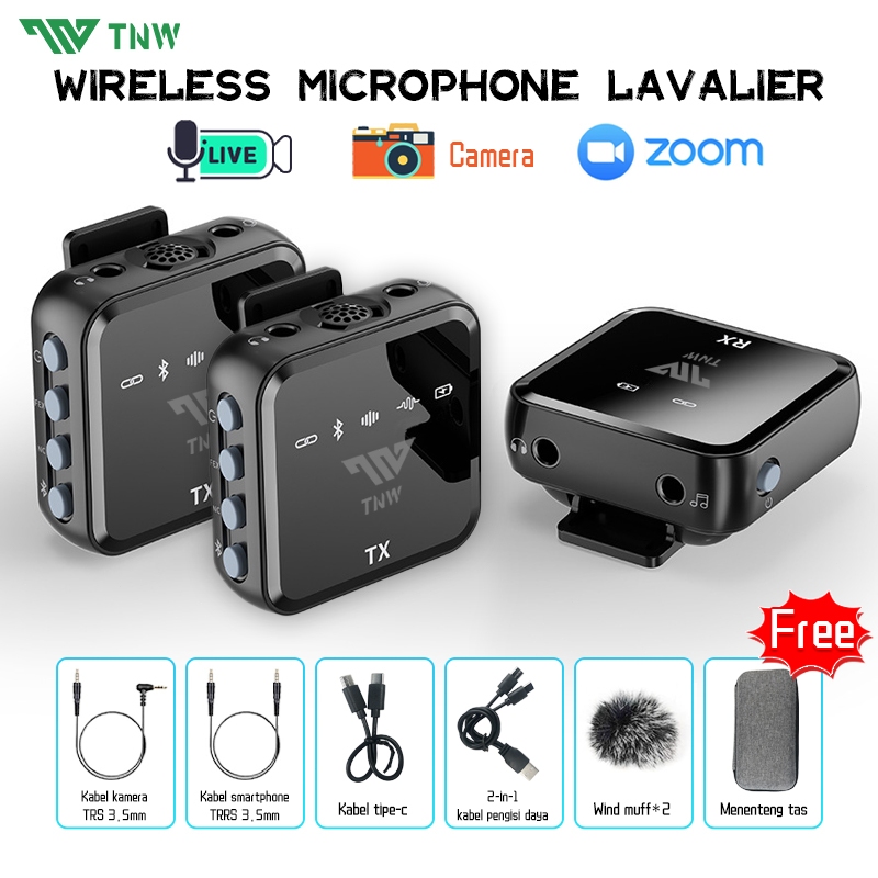 TNW N9/N8 Wireless Lavalier Microphone Plug and Play Professional Mini ...