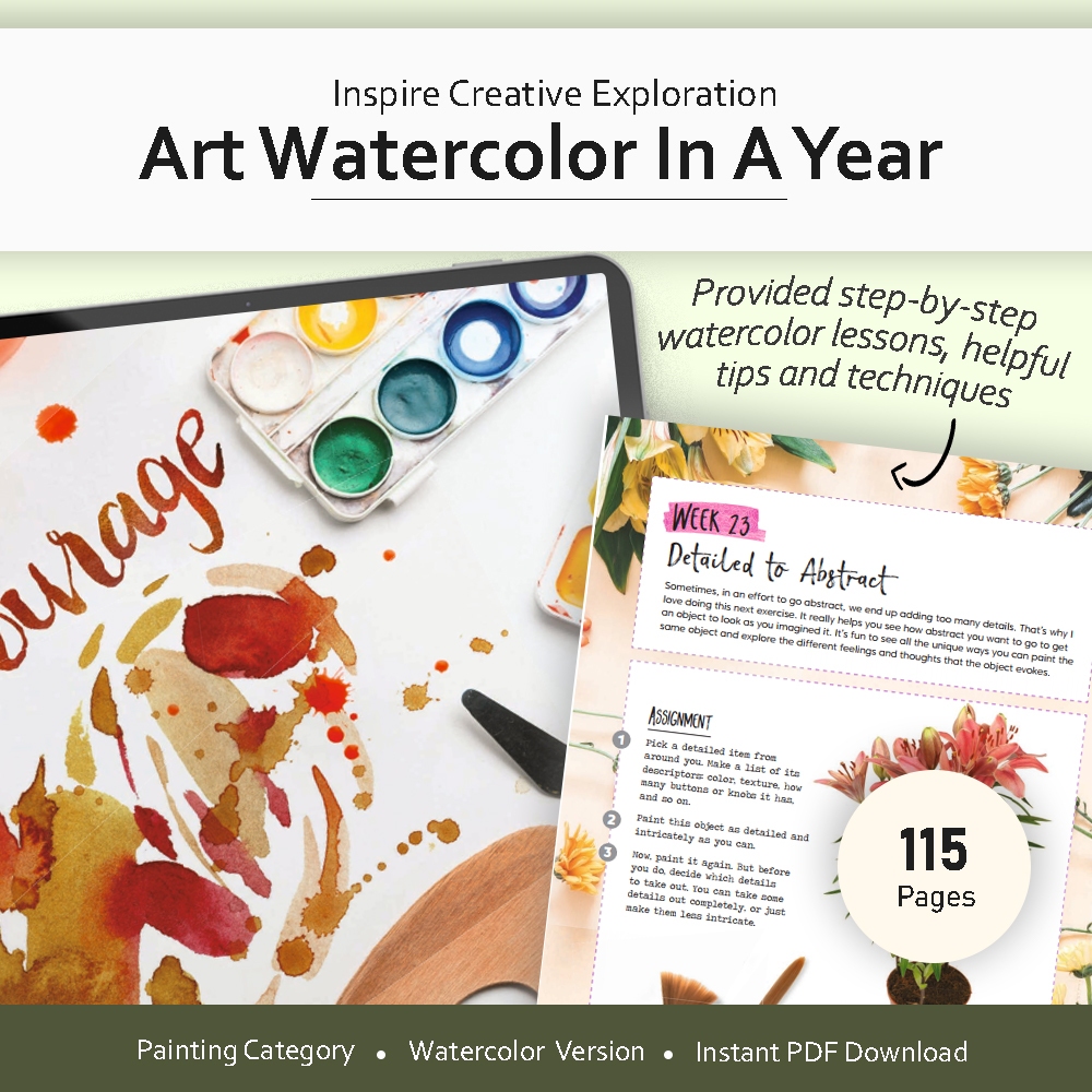 [ PDF ] Painting - Art Watercolor In A Year | Shopee Malaysia