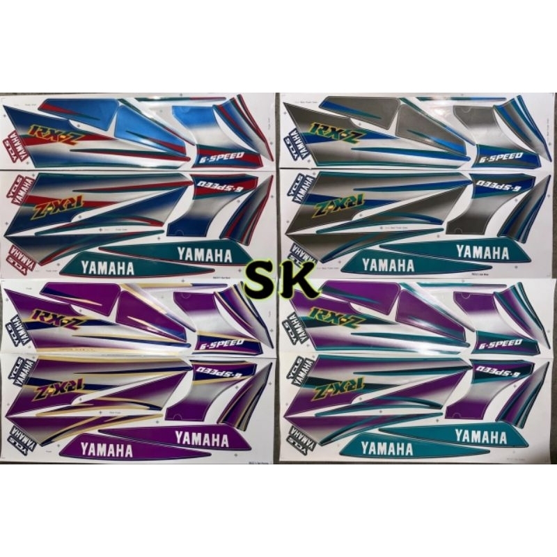 YAMAHA RXZ (7) STRIPE BODY STICKER STIKER (READY STOCK)!!! | Shopee ...