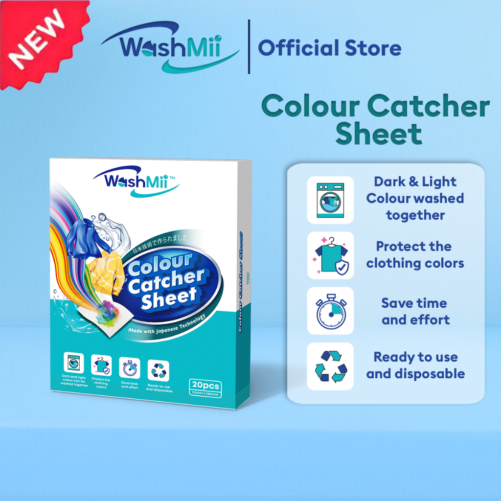 WashMii Colour Catcher Sheet (20pcs) Shopee Malaysia