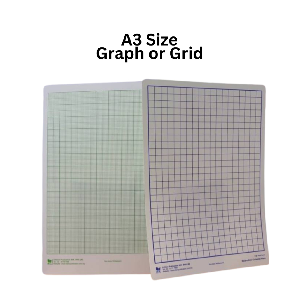(ABM Nilam) Papan Putih Graf Grid A3 A4 | A3 A4 Graph Grid Board ...