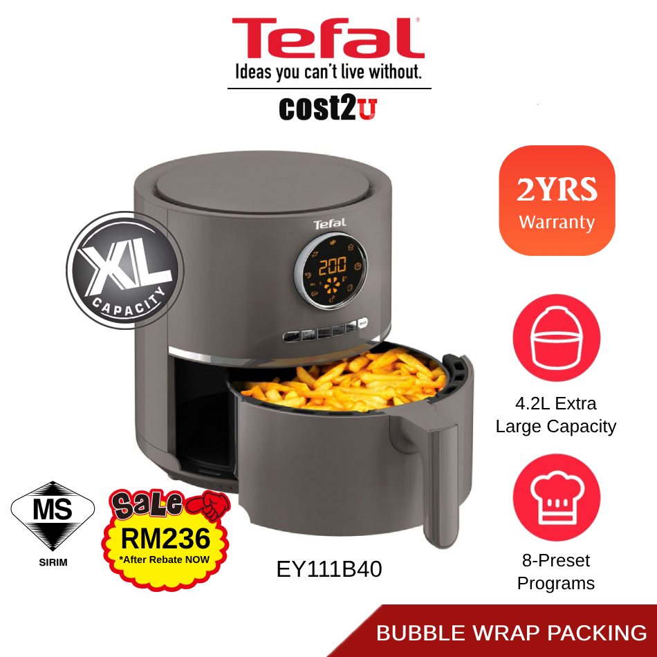 Tefal Ultra Fry Healthy Air Fryer 4.2L | EY111B40 EY111B Grill Toast ...