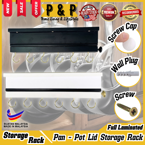 Kitchen Pull Out Pan Hanging Rack Rak Kuali Dapur Tarik RAK RAIL ...