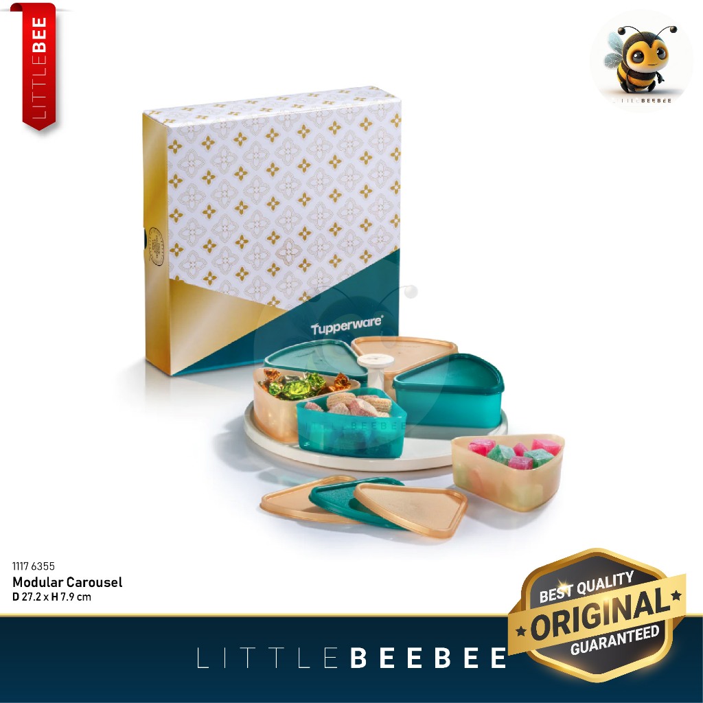 Tupperware Modular Carousel with Gift Box Tupperware Balang Kuih Raya ...