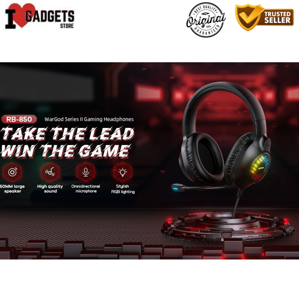 REMAX HEADPHONES GAMING HEADSET RM-850 SOUND QUALITY | Shopee Malaysia