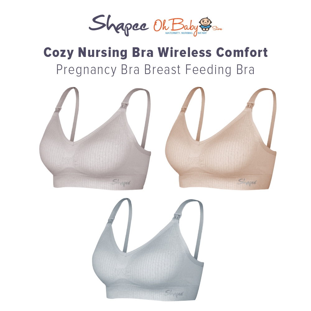 Shapee Cozy Nursing Bra Wireless Comfort Pregnancy Bra Breast Feeding ...