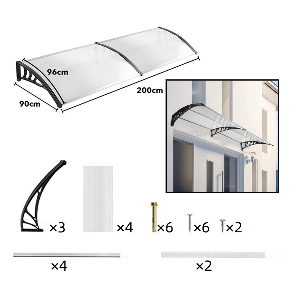 Sunshield Awning Polycarbonate Awning Balcony Roof Canopy Door Awning ...