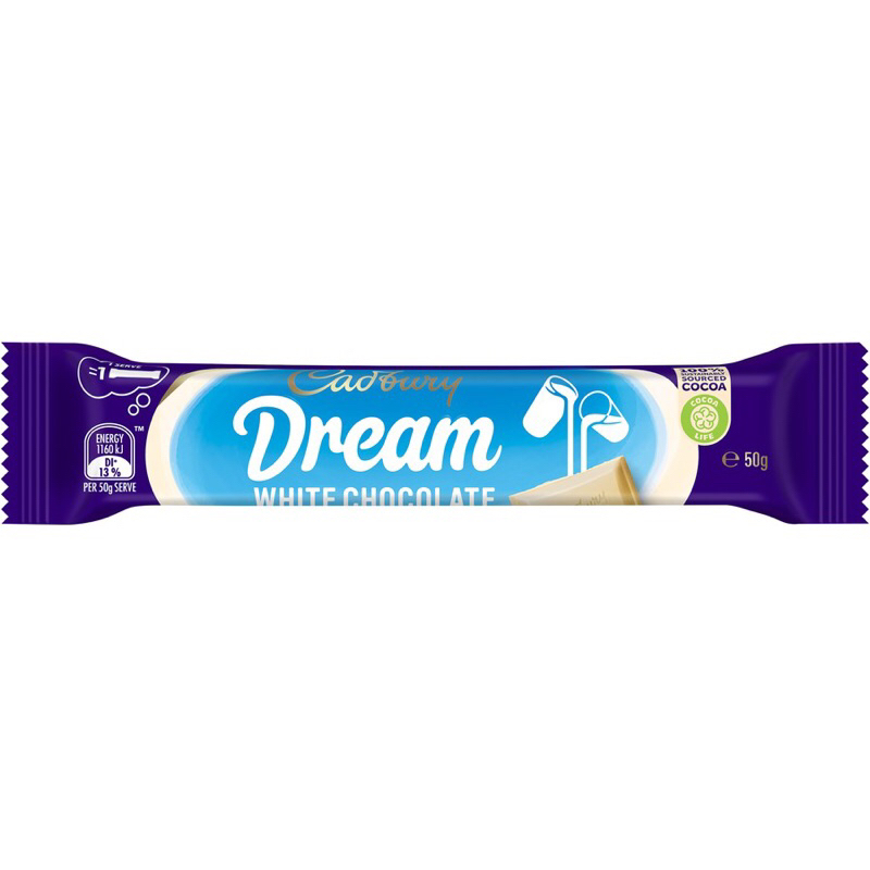 Cadbury Dream White Chocolate Bar 50gram | Shopee Malaysia