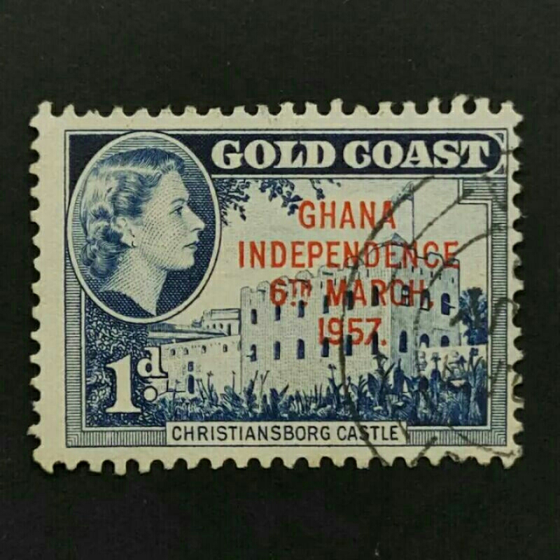 1957 Stamp Gold Coast-Unique Used Stamp-1d Overprinted Ghana ...