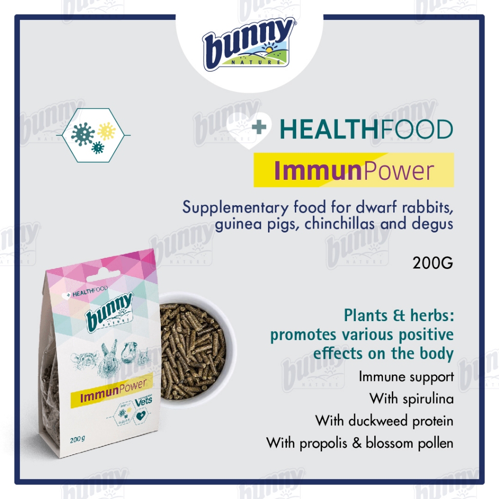 Gallery Detail: 𝐁𝐮𝐧𝐧𝐲𝐍𝐚𝐭𝐮𝐫𝐞 Healthfood Immun Power 200G Supplements Rabbits Guinea