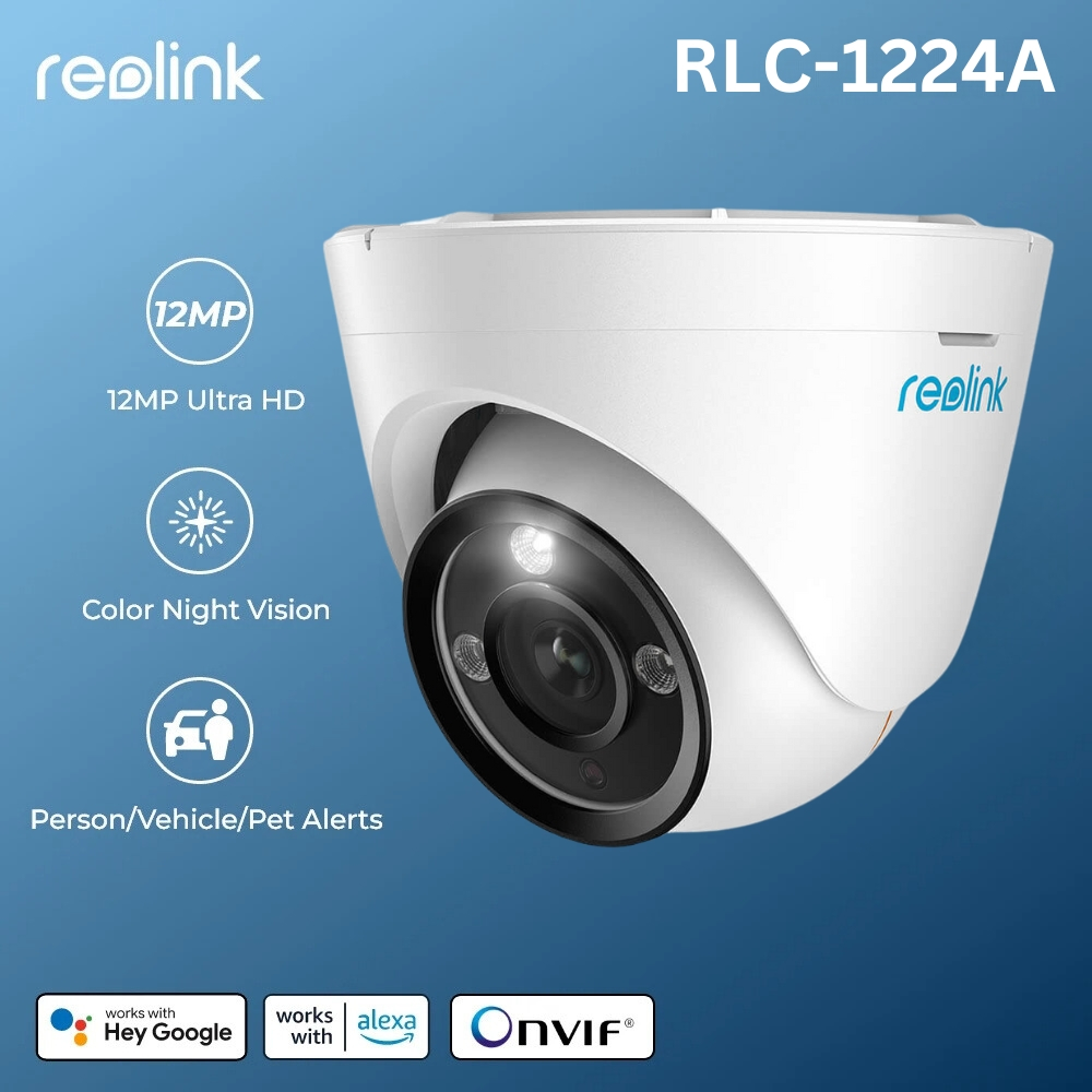 Reolink RLC1224A 12MP PoE Camera Ultra HD IP Surveillance IP