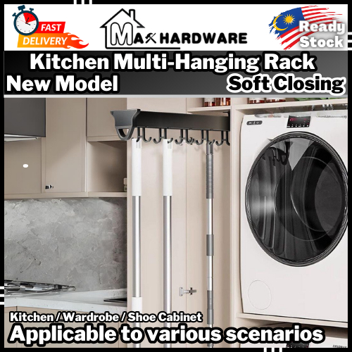 Kitchen Pull Out Pan Hanging Rack Rak Kuali Dapur Tarik RAK RAIL ...