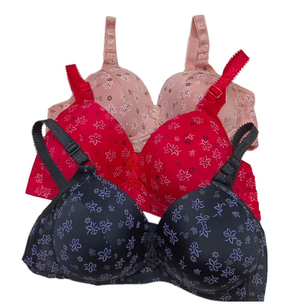 219 B CUP Bra Non Wired Wireless Bra Full Cup Baju Dalam Wanita Bra ...