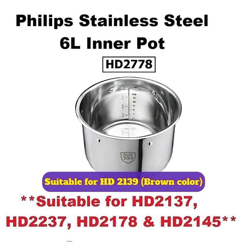 Philips pressure cooker hd2139 inner pot sale