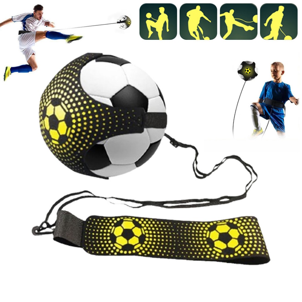 Football Kick Trainer Soccer Training Aids with Adjustable Belt Elastic ...