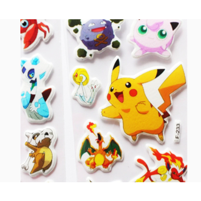 Pokemon Puffy Sticker | Cartoon Stickers | Pokemon Pikachu Stickers ...