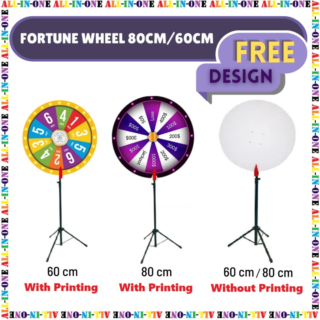 Fortune Wheel Stand | Spin Wheel | Lucky Draw Spinning Wheel 60cm ...