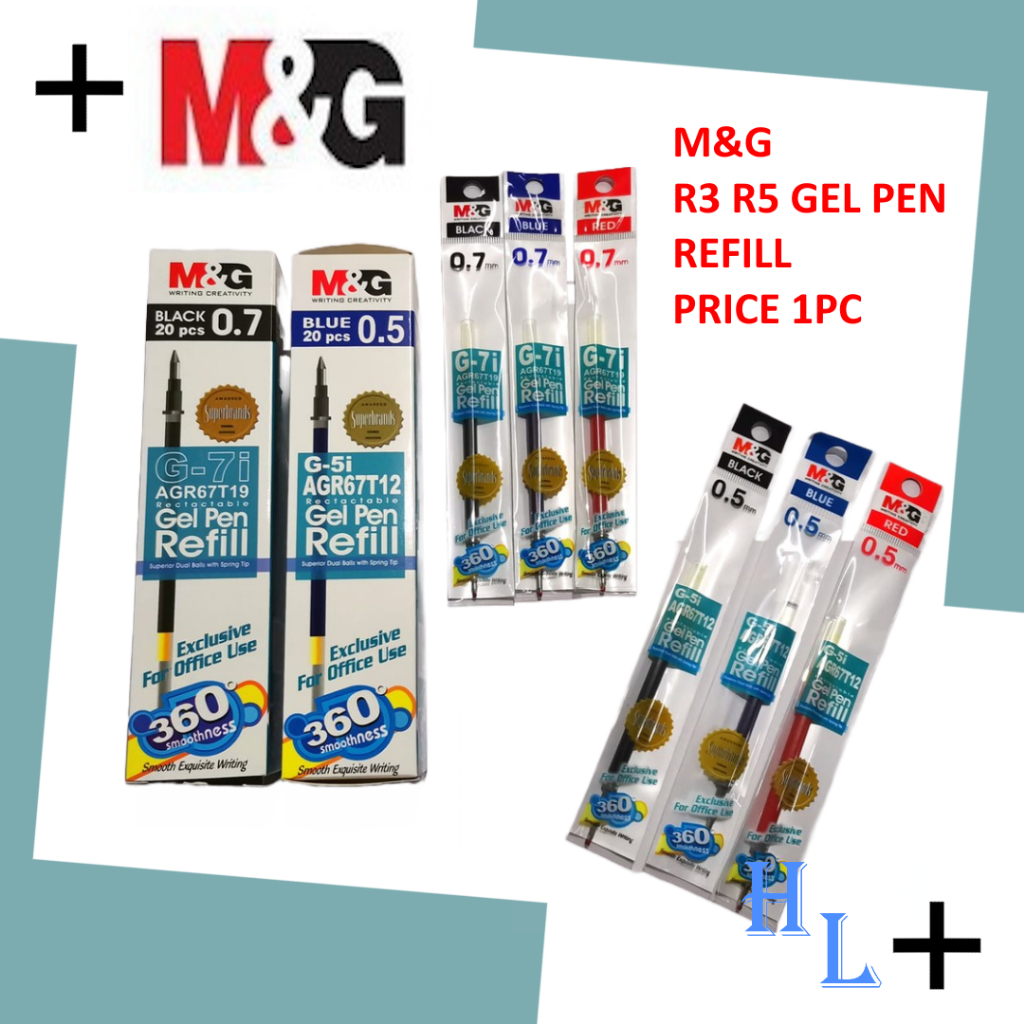 M&G R3 R5 Gel Pen refill AGR67T12 / AGR67T19（1 pc） | Shopee Malaysia