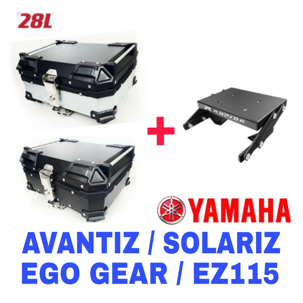 Monorack RAPIDO Box Alloy 28L Aluminum Yamaha Ego Gear Avantiz Solariz