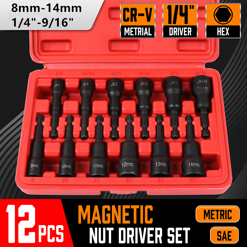 Hex Socket Driver Bit Magnetic Nuts Setter 3 Pieces - Buy 8mm Pot - View #5