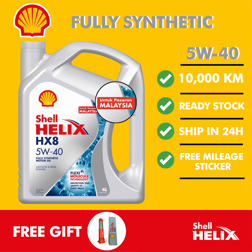 Shell Helix HX8 5W-40 Fully Synthetic Engine Oil (4L) | Shopee Malaysia