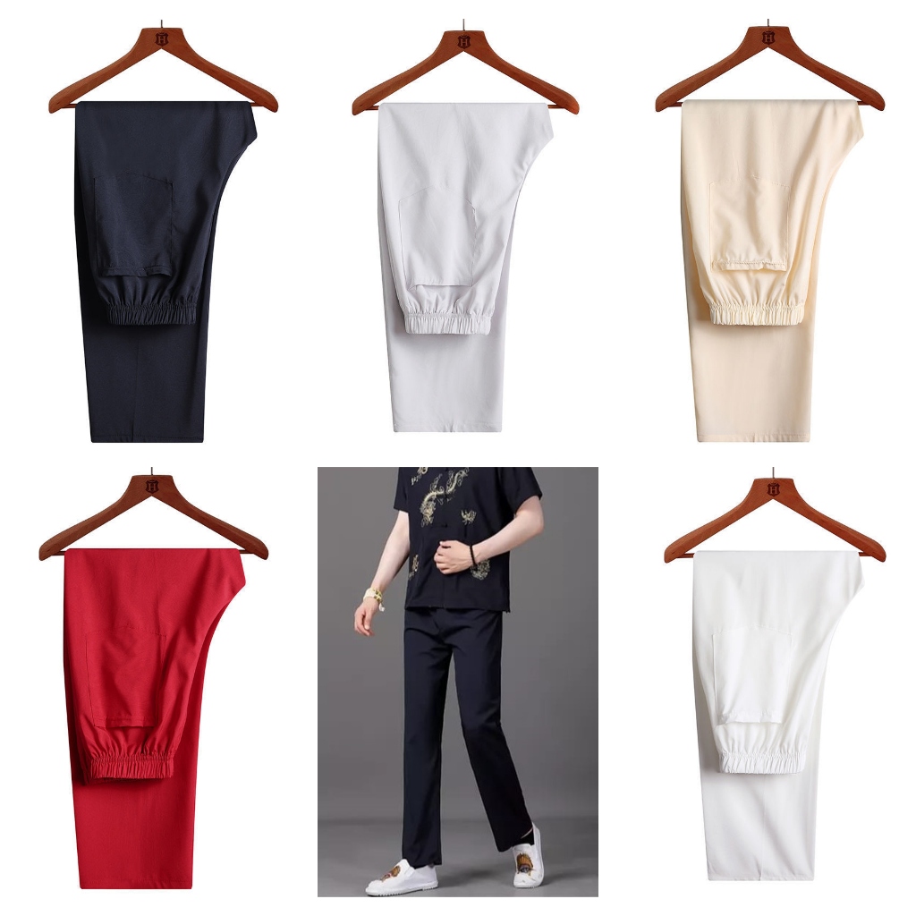 daidai (Ready Stock) Man Tangsuit Chinese Style Plain Color Colour Long ...
