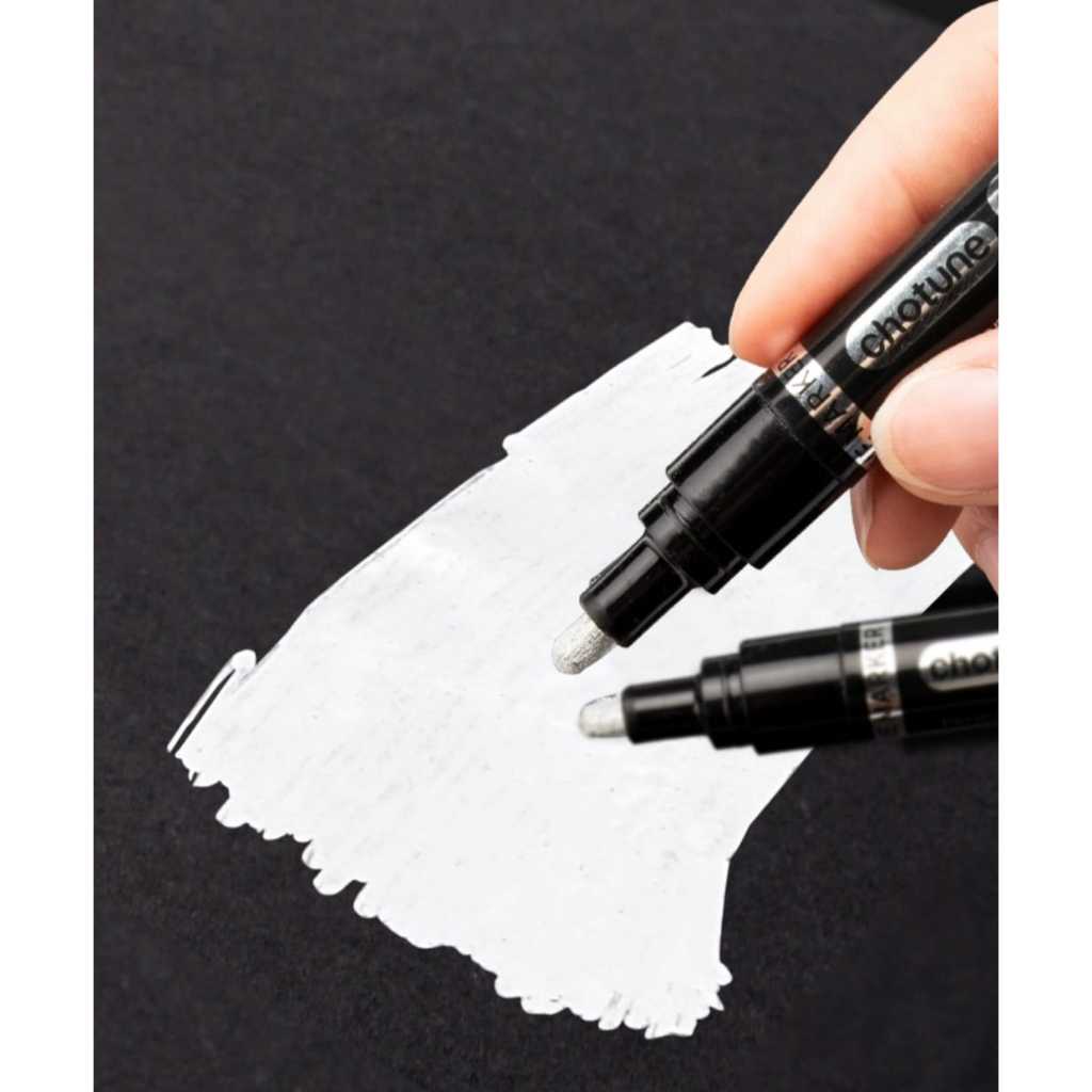 DIY Silver Metallic Liquid Chrome Mirror Marker Pen Waterproof Ink ...