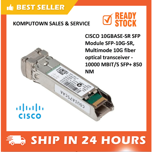 CISCO 10GBASE-SR SFP Module SFP-10G-SR, Multimode 10G fiber optical ...