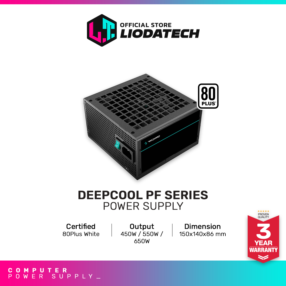 Deepcool PF Series 80PLUS White Power Supply (PF450 / PF550 / PF650 ...