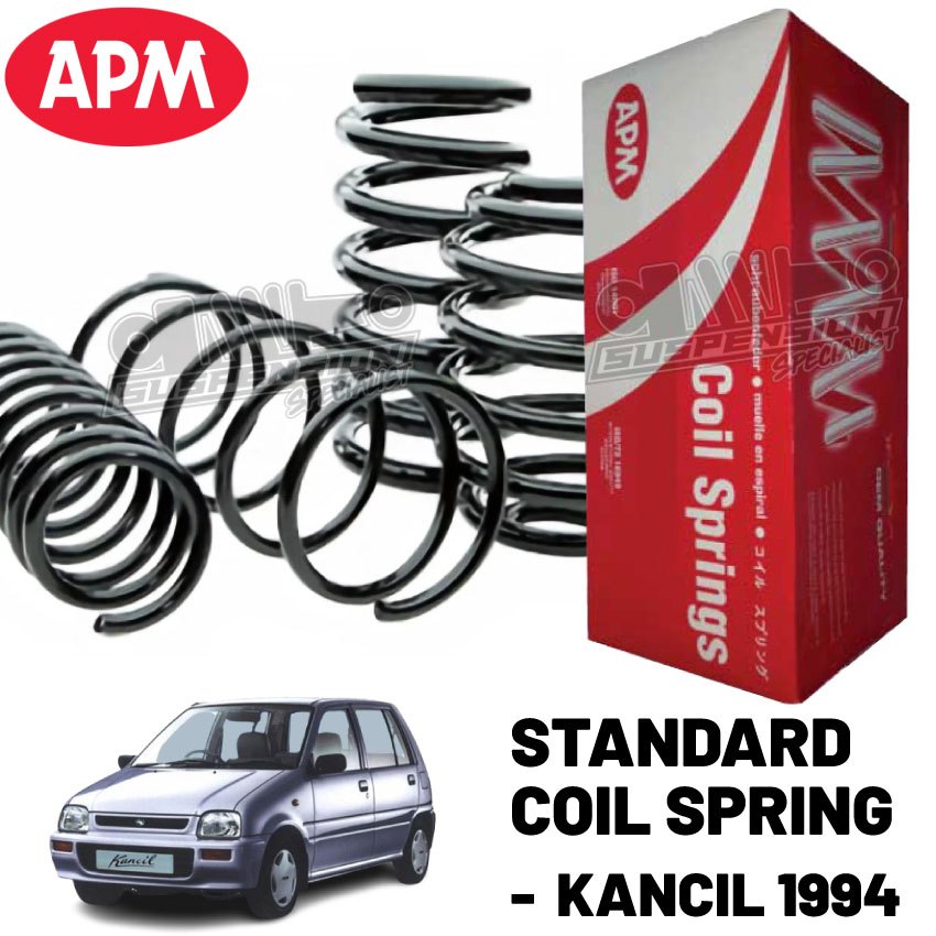 PERODUA KANCIL (1994~) APM STANDARD COIL SPRING 1 CAR SET 4 PCS (FRONT ...