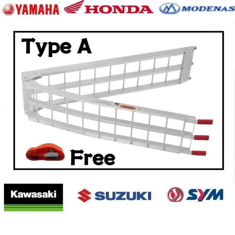 #FANTASY#TYPEA Folding Ladder Bike Ramp Motorcycle Tangga Motor Naik ...