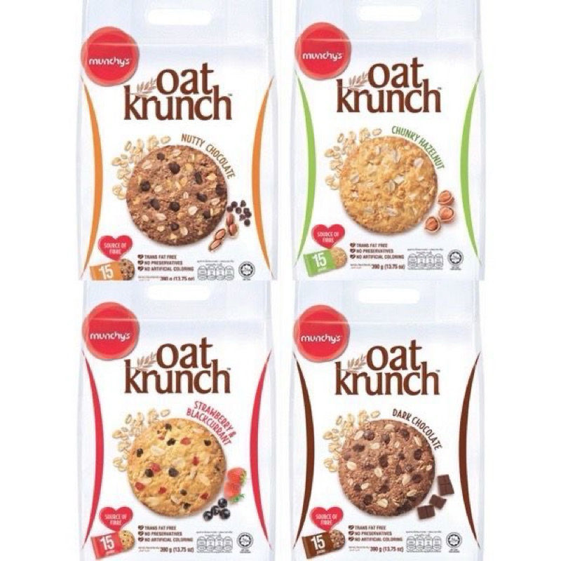 Munchy's Oat Krunch Biscuit 390g (4Flavour) | Shopee Malaysia