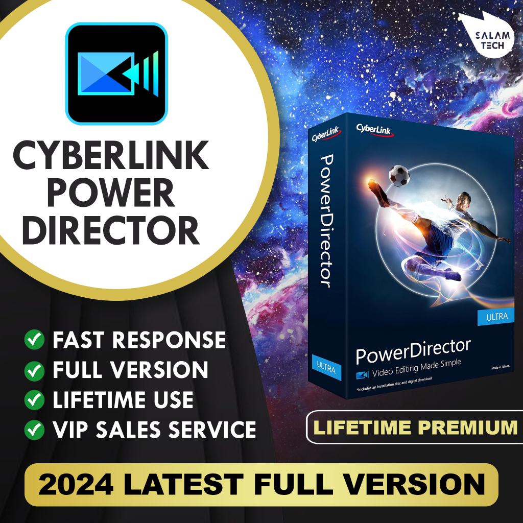 CyberLink Power Director 2024 V22⚡ LIFETIME PREMIUM ⚡LATEST 2024 ⚡ ...