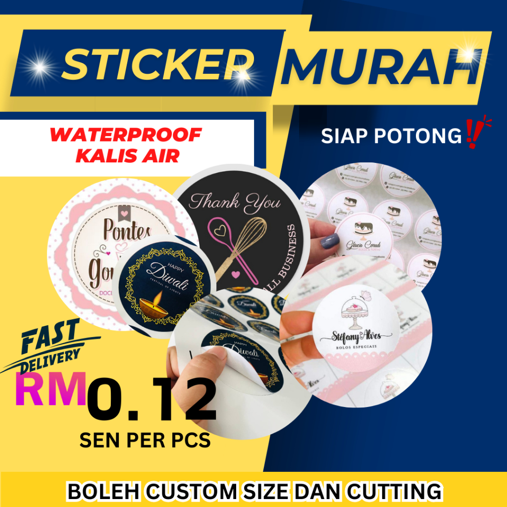 CUSTOM STICKER MURAH| CUSTOM STICKER SIAP POTONG | CUSTOM STICKER ...