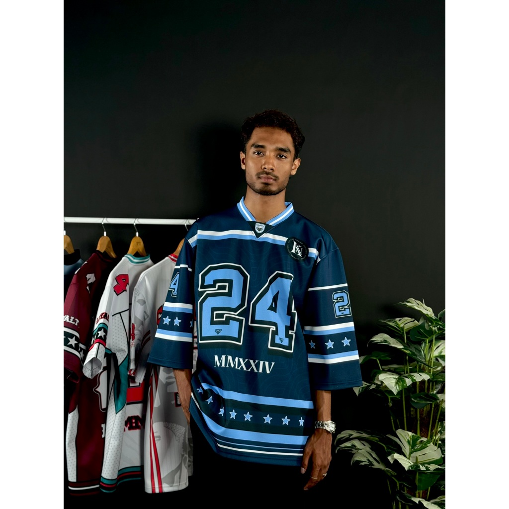 NFL OVERSIZED JERSEY BLEU 3 QUARTER Shopee Malaysia